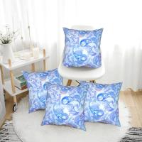 Watercolor Set of 4 Pillow Covers 45x45 Pillowcase Decorative Set Home Decorative Pillow Case Cushion Covers for Couch