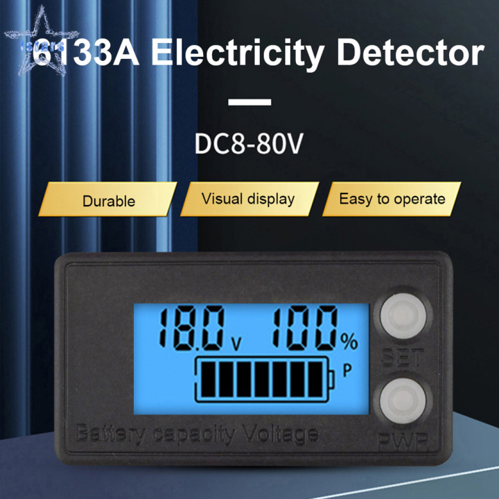 6133a 6133b Lcd Voltmeter Two Wire 8v 100v Digital Voltmeter Digital Display Electricity Meter 