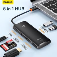 Baseus Lite Series USB HUB 6 in 1 Type-C HUB Docking Station HDMI-Compatible USB 3.0 Adapter for MacBook Pro Air Samsung Galaxy