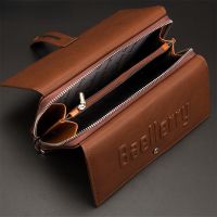 Large Wallet Men Leather Wallets Turnover Designer Card Holder Big Capacity Clutch Purse Men Long Money Bag For Man