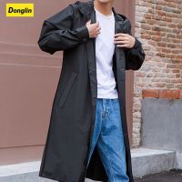 Donglin เสื้อกันฝนกันน้ำยาวหนา Raincoats เสื้อกันฝน EVA คลุมด้วยผ้าสำหรับการเดินป่าท่องเที่ยวกลางแจ้งตกปลา