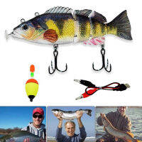 Hot sale Robotic Fishing Lure Electric Wobbler For Pike Electronic Multi Jointed Bait Auto Swimming Swimbait USB LED Light