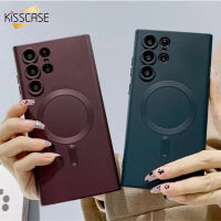 Kisscase ใช้งานได้กับ S23 Samsung S22พิเศษ S23พิเศษบวก S22บวก S21บวกตัวดูดแม่เหล็กเคสป้องกันเลนส์เต็มรูปแบบเคสโทรศัพท์นิ่มซิลิโคนแข็งกับฟิล์มเลนส์