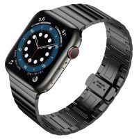 สายเชื่อมสำหรับนาฬิกา Iwatch ซีรีส์ Ultra 8 7 6 5 SE สแตนเลสเข็มขัดโลหะ B 45มม. 44มม. 41มม. 40มม. 42มม. 49มม.