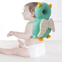 ℗► Toddler Baby Head Pad Safety Protection Crystal Velvet Pp Cottonanti-Drop Pillow Cushion Backpack Wear 0-3Years Old 33x19cm