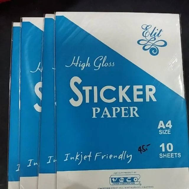 High gloss sticker paper A4 10sheets | Lazada PH