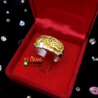 แหวนมังกร 2 กษัตริย์ แหวนเงินแท้ ชุบทอง+ทองคำขาว YTG-6310