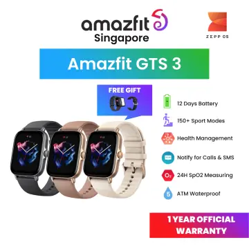 Amazfit GTS 3 Smartwatch: 12-Day Battery Life - Ultra HD AMOLED Display