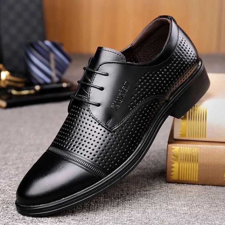2023 Men Leather Shoes Business Dress Shoes All-Match Casual Shoes ...
