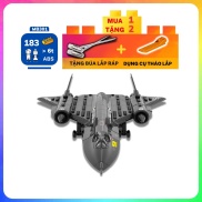 Mô hình máy bay lego máy bay màu đen Sluban Blackbird SR-71 đồ chơi lego