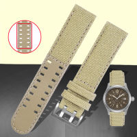 kuiwer สำหรับนาฬิกา Hamilton Khaki Field Watch H760250/H77616533/H70605963 H68201993สายหนังแท้สายนาฬิกาข้อมือสำหรับผู้ชายไนลอน20Mm 22Mm