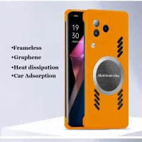 Frameless Graphene Heat dissipation Car Magnetic Adsorption Case For Xiaomi Civi 3 2 1S Mix4 13 Lite Back Bumper Shell Cover Protector