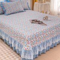 【Ready】? an-sle ilted bed -piece set -slip front and back double-e bed sgle bed bed ul d