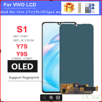 จอ Lcd OLED 6.38 "สำหรับ Vivo S1ชิ้นส่วนจอสัมผัสแอลซีดีของเครื่องแปลงดิจิทัล1907สำหรับ Vivo Y7S Y9S Iqoo Neo V1945A V1945T อะไหล่ Z5 LCD