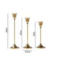 Simple Moments 3 PC/set Retro Bronze Candle Holders Wedding Party Vintage Metal Candlestick Home Decor Christmas Candle Holders