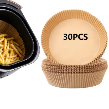 30/50PCS Air Fryer Parchment Paper Liners Non-Stick Disposable Paper Tray  Barbecue Plate Food Oven Kitchen Round Baking Paper