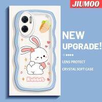 เคส JIUMOO สำหรับ Xiaomi MI Xiaomi MI Redmi 10 5G Note 11E 5G Redmi 11 Prime เคสการ์ตูนกระต่ายซนดีไซน์ใหม่โปร่งใสลายกล้องถ่ายรูปสร้างสรรค์เคสซิลิกาเจลฝาครอบป้องกันขอบคลื่นนุ่มเคสมือถือกันกระแทกแบบใส