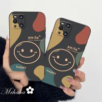 Mrhaha เคส TPU ขอบตรงสำหรับ Redmi A1 Plus 9A 9C 9 10 10C Note 8 9 10 11 12 Pro + Poco F3 GT F4 X3 NFC Pro Xiaomi 10 11Lite 11 11T 12 13 Pro Ins เคสซิลิโคนปกป้องโทรศัพท์กันตกสำหรับยิ้มสีสันสวยงามคุณภาพสูง