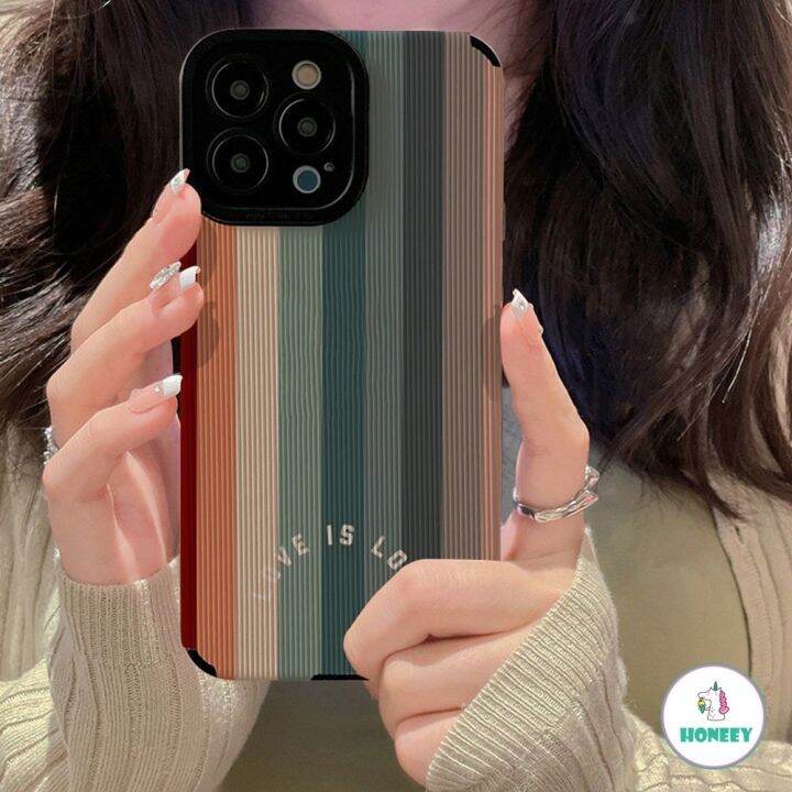 เคสโทรศัพท์มือถือหนังนิ่ม-กันกระแทก-กันรอยกล้อง-ลายสายรุ้ง-สไตล์เกาหลี-สําหรับ-iphone-11-14-pro-max-14-13-12-11-pro-max-14-plus-x-xs-max-xr-8-7-plus-se