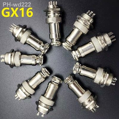 1Set GX16 2/3/4/5/6/7/8/9/10Pin 16mm Male Female Wire Panel Connector Aviation Plug Circular Socket