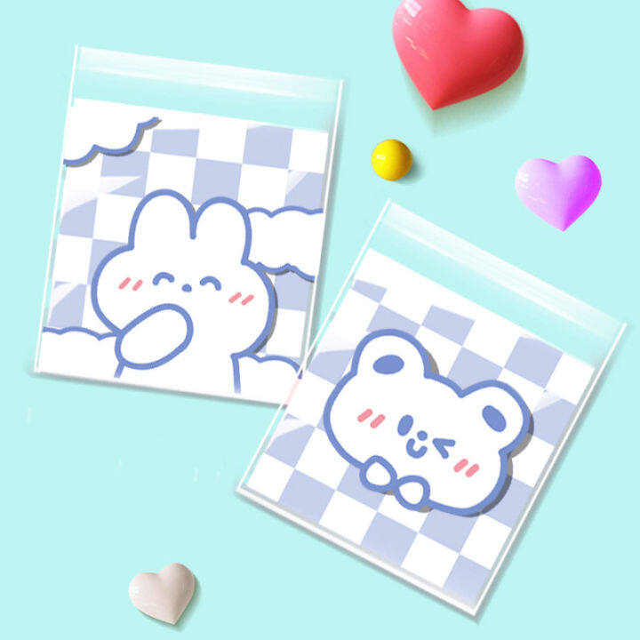 stationery-packaging-bags-childrens-self-adhesive-bag-snow-puff-packaging-bag-transparent-packaging-bag-cute-packaging-bag-cartoon-packaging-bag