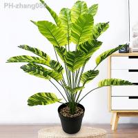 32Inch Bonsai Tree Banana Tree Party Wedding Decoration Plastic Fake Plants Leaves Large Artificial Plants Home Garden Decor