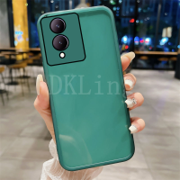 ป้องกันเลนส์กล้องใหม่เคสโทรศัพท์สำหรับ VIVO Y17S ใสดูหรูหราซิลิโคนนิ่มเคสมือถือ Vivo Y17s 2023สีลูกอมกระเป๋ากันกระแทก VIVOY17S