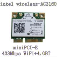 Intel Dual Band ไร้สาย-AC 3160HMW AC3160 3160HMWAC ครึ่ง AC3160HMW PCI-Express ไร้สาย Wlan + Bluetooth4.0การ์ด Wifi