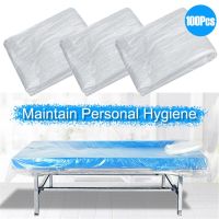 【hot】！ 100pcs Disposable Plastic Couch Cover Bedspread Massage Treatment Table Sheets Transparent Bed Film