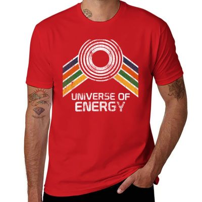 Universe Of Energy Logo In Vintage Distressed Style T-Shirt Korean Fashion Summer Tops Mens Clothes