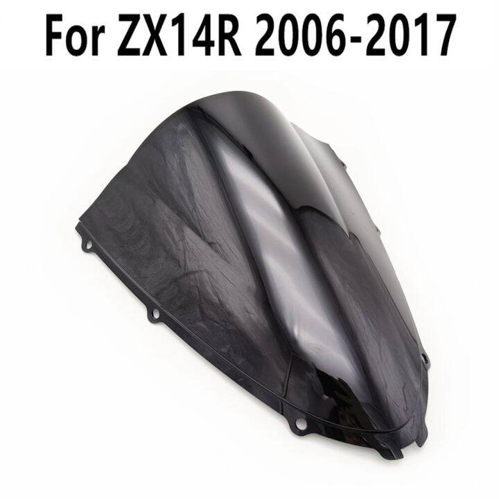 กระจกบังลมหน้ารถสปอยเลอร์สีดำใสสำหรับ-zx14r-zx-14r-2006-2007-2008-2010-2011-2012-2013-2017