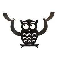 Owl Decorative Toilet Roll Paper Holder Bathroom Tissue Storage Rack Black Wall Mounted Shelf Home Decor Toilet Roll Holders