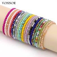 Multicolor Crystal Bracelet Handmade Jewelry Gifts Wholesale Fashion Woman Wrist Accessories Elastic Bracelets for Female Girls Charms and Charm Brace