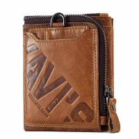 2021 NEW Men Coin Purse Male Portomonee PORTFOLIO Card Holder Small Vintage Money Perse 100 Genuine Leather Crazy Horse Wallet