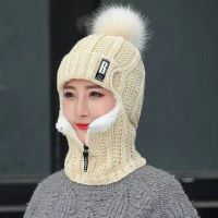 【YD】 1pcs Warm Hat Knitting Fleece Hair Five Gold Ear Protection Riding Cap