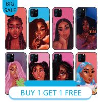 ☾△ Melanin Poppin Black Girls Make Money Phone Cover For IPhone 11 12 13 Pro Max X XS XR Max 7 8 7Plus 8Plus SE Soft Silicone Case