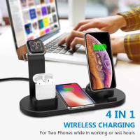 4 in 1 Wireless Charging Stand 10W Qi Fast Charger Dock Station For 6 SE 5 4 3 2 11 XS X XR 8 Pro