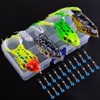 4pcs/Box Soft Frog Shape Fishing Lures Double Hooks 8g 13g Top Water Ray Frog Artificial Minnow Crank Soft Bait Fishing Tackle