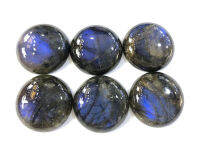 Strong Blue Light Labradorite Cabochon 25mm Round Shape 1pc Gemstone Beads For Jewelry Making Natural Stones Ring Face