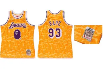 A Bathing Ape x M&N Los Angeles Lakers Jersey Shorts - Orange