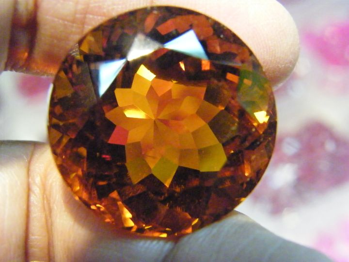 yellow-quartz-เหลี่ยมชั้น-รูปทรงกลม-หนักรวม-66-กะรัต-carats-1-เม็ด-สังเคราะห์-synthetic-cushion-cut-quartz-citzine-26x26-mm-มิลลิเมตร