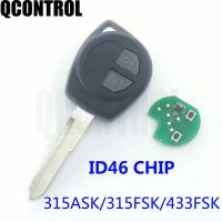 Qcontrol รีโมกุญแจแบบพลิกระบบไม่มีกุญแจแบบไม่ตัด Fob พร้อมชิป Id46สำหรับ Suzuki Swift Sx4 Alto จิมนี่วิทารา Ignis Splash 2007-