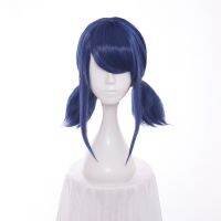 {AH Department Store}IHYAMS Wig Ladybug Cosplay Wigs Blue Double Ponytails Straight Halloween หมวกผมสังเคราะห์ทนความร้อน