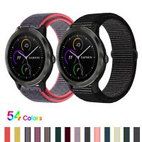 {TATLLr}สายรัดห่วงไนลอนสำหรับ Garmin Vivoactive 3 /Venu SQ Forerunner 245/645 Vivomove HR GarminMove Luxe/ สายรัดข้อมือสไตล์ Vivoactive 4