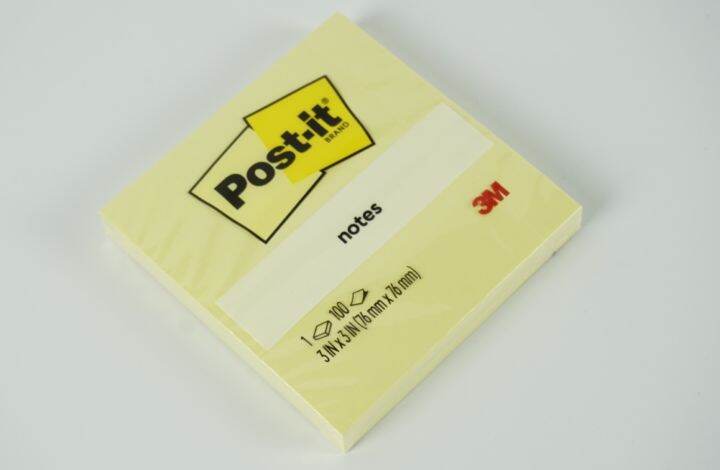 3m-post-it-654-notes-3-x-3-inch-yellow-โพสต์-อิท-โน้ต-สีเหลือง-ขนาด-3x3-นิ้ว-ของแท้-100แผ่น-แพ็ค