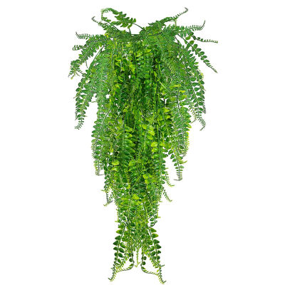 UV Hanging Plant Boston Resistant Wedding Greenary Vine Plastic Faux Outdoor Ivy Ferns Artificial Fern