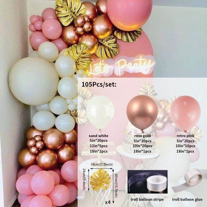 hotx-dt-gold-garland-arch-metallic-balloons-for-wedding-decorations-baby-shower-birthday-supplies