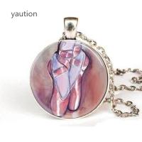 hot【DT】 Necklace Ballet Slippers Dancing Shoes women men chain necklaces charm