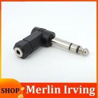 Merlin Irving Shop 3.5mm Female Jack to 6.35mm Male Jack Right Angled L Type Cable Converter Connector Plug Headphone Sound Adapter