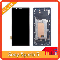 จอ LCD แบบดั้งเดิมสำหรับ SONY Xperia 5จอแสดงผล LCD แบบสัมผัสหน้าจอ6.1 "Digitizer อะไหล่ทดแทนประกอบ X5 J8210 J8270 J9210 LCD + กรอบ